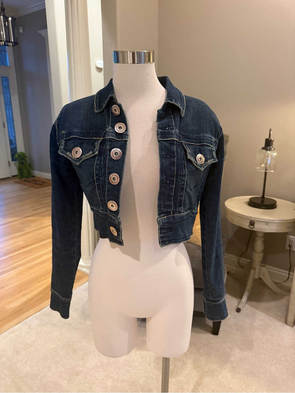 Z. Cavaricci Crop Jean Jacket (Size XS)